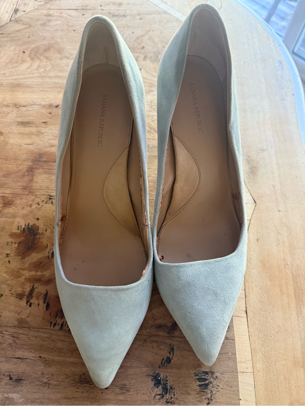 Banana Republic Women's Pointed Suede Pumps in Light Taupe